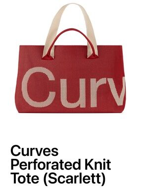 Curves by sean brown red 
 Graphic Tote Bag - Women Bags
